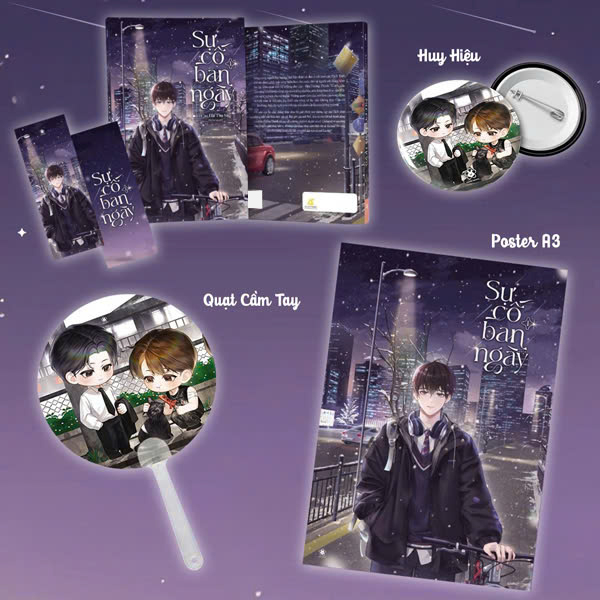 Bộ Sự Cố Ban Ngày - Tập 1 - Bản Đặc Biệt - Tặng Kèm Bookmark + Poster A3 + Huy Hiệu + Quạt Tròn